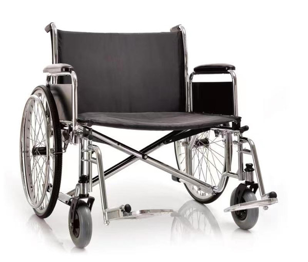 26" Bariatric Extra wide wheelchair with detachable desk arms ,Weight Limit 500 lbs