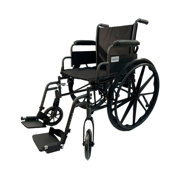 eLite-18" Lightweight wheelchair with footrest, anti-tipper, adjustable height arm ,Weight limit:250lbs