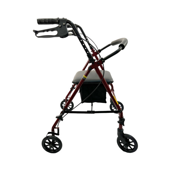 Foldable, Handle height adjustable Rollator, Flip up curved padded back rest, Weight limit:300LBS. AR-8000KDBG-AR