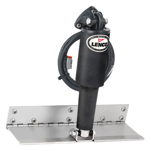 Lenco 4" x 12" Limited Space Trim Tab Kit w\/o Switch Kit 12V -  Standard Finish - Short Actuator [15052-101]