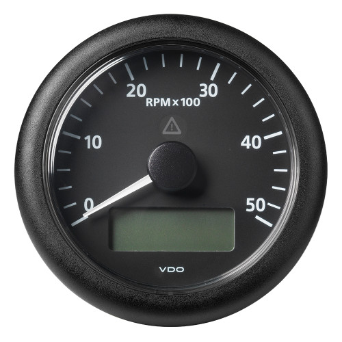 Veratron 3-3\/8" (85MM) ViewLine Tachometer w\/Multi-Function Display - 0 to 5000 RPM - Black Dial  Bezel [A2C59512392]