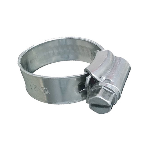 Trident Marine 316 SS Non-Perforated Worm Gear Hose Clamp - 3\/8" Band - 11\/32"-25\/32" Clamping Range - 10-Pack - SAE Size 6 [705-0381]