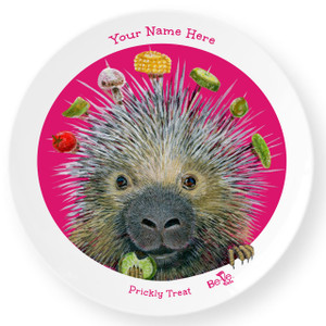 Be-Ve Kids Personalized Porcupine Plate for Children Meet Prickly Treat Be-Ve Kids Personalized Porcupine Plate for Children Meet Prickly Treat