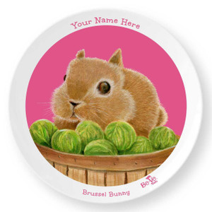 Be-Ve Kids Personalized Bunny Plate for Children. Meet Brussel Bunny ! Be-Ve Kids Personalized Bunny Plate for Children. Meet Brussel Bunny !