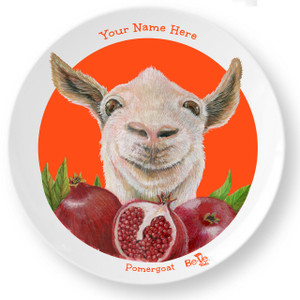 Be-Ve Kids Personalized Goat Plate for Children Meet Pomergoat Be-Ve Kids Personalized Goat Plate for Children Meet Pomergoat