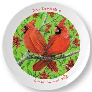 Be-Ve Kids Personalized Cardinals Plate for Children Meet Crimson Cardinals Be-Ve Kids Personalized Cardinals Plate for Children Meet Crimson Cardinals