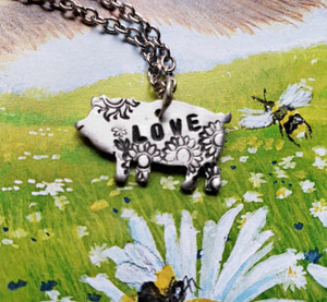 Love Sunflower Pig Kids Jewelry Necklace Love Sunflower Pig Kids Jewelry Necklace
