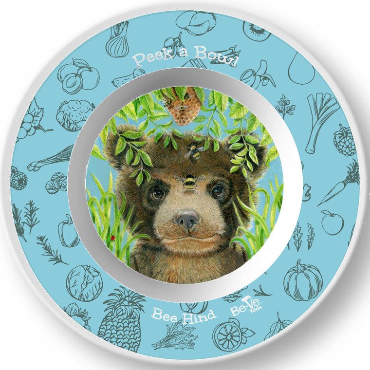 Be-Ve Kids Personalized Bear Bowl for Kids Discover Bee Hind
