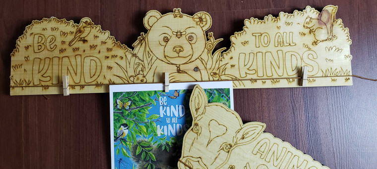 Be Kind to All Kinds Kids Art Wall Display Holder-3 Print Holder