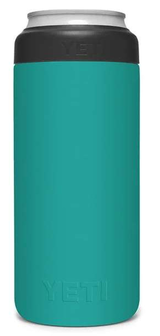 YETI Rambler Colster Slim Can Insulator - Aquifer Blue - TackleDirect