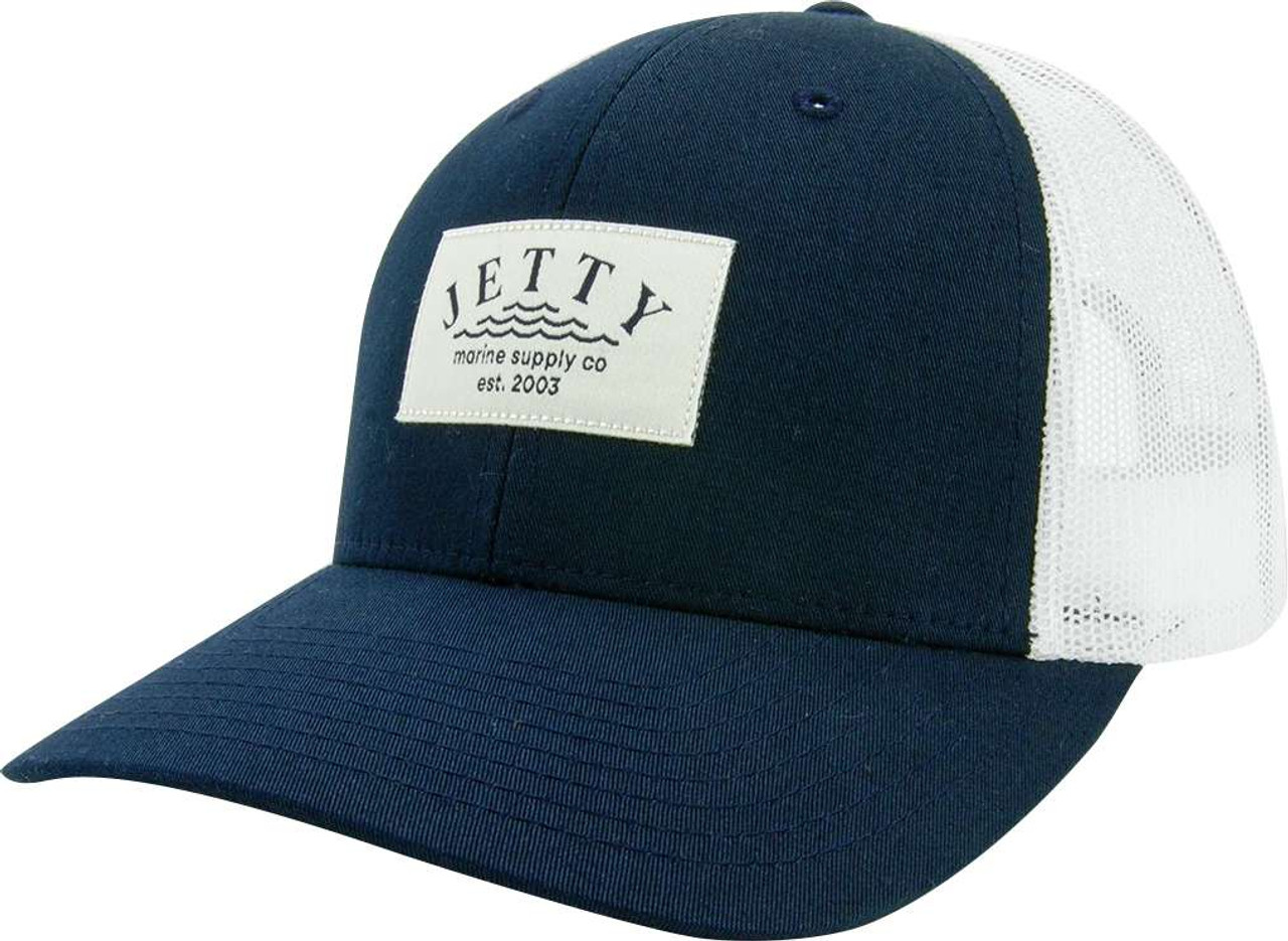Jetty Marsh Trucker Snapback Hat Navy TackleDirect