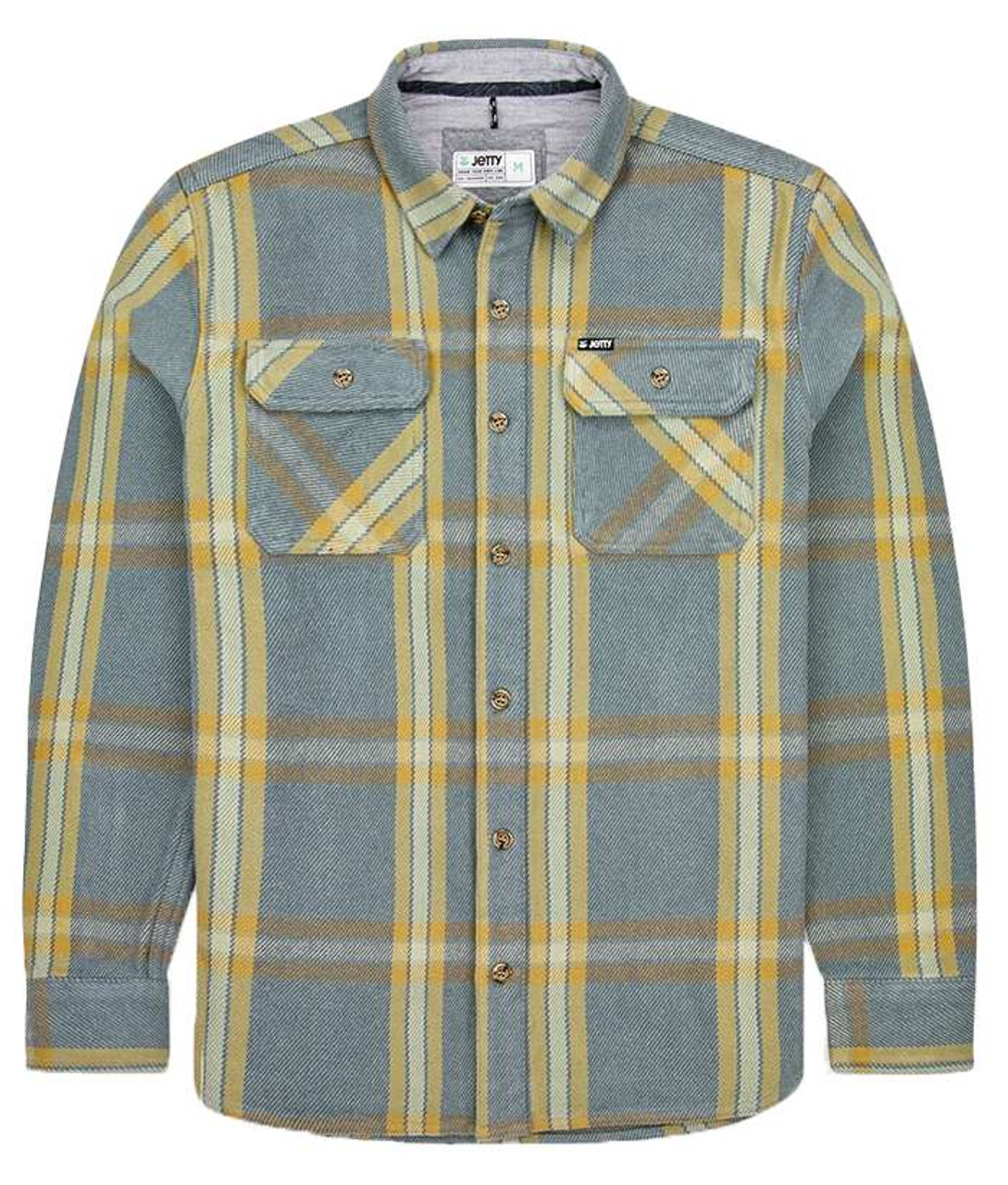 Jetty Arbor Mid-Weight Flannel Shirt - Fog - 2X-Large - TackleDirect