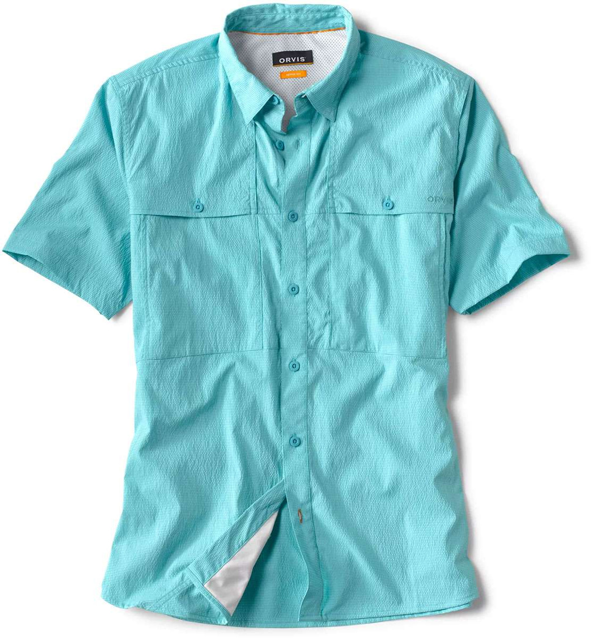 Orvis Short Sleeve Open Air Caster Shirt- oasis blue