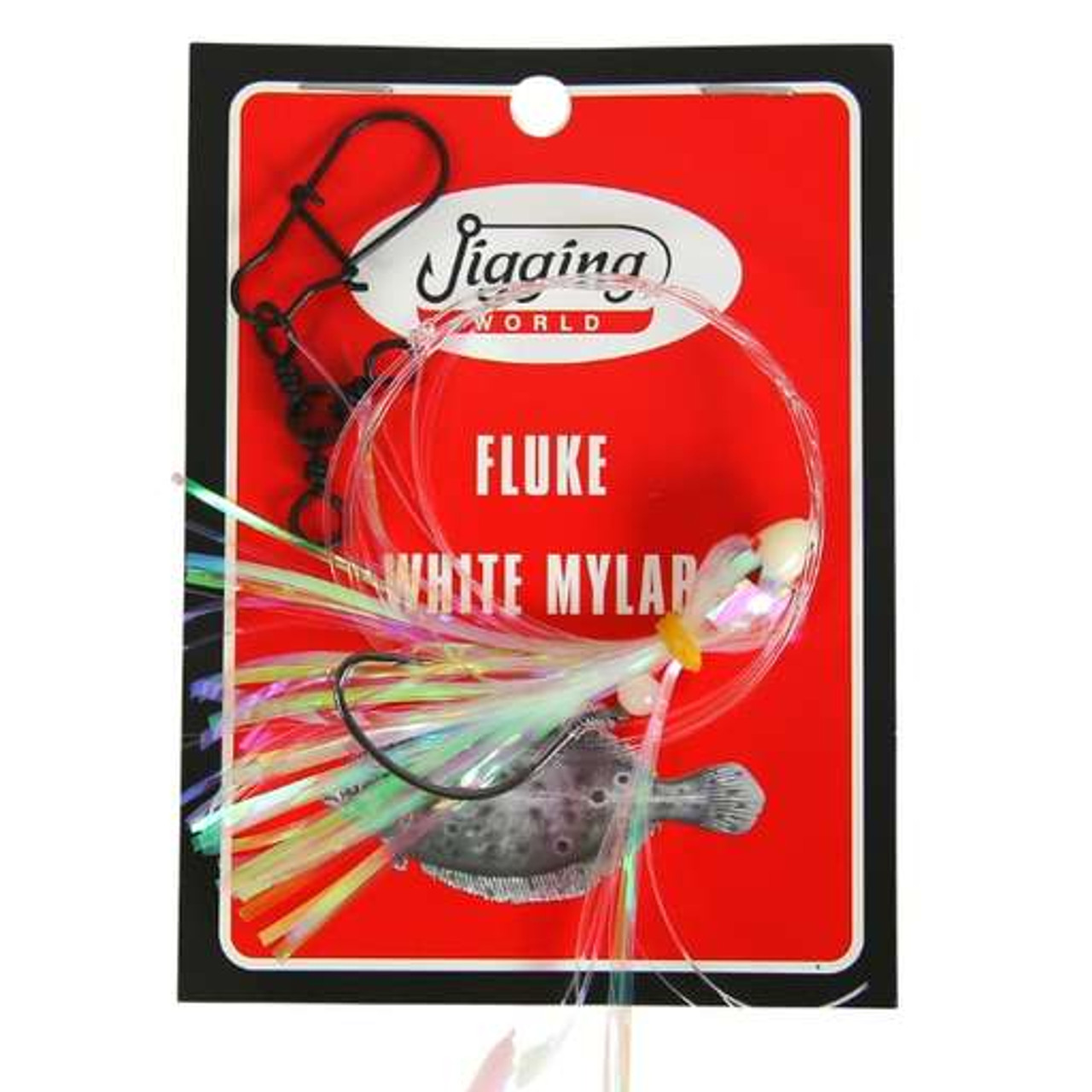 Jigging World Fluke Rigs Mylar White TackleDirect