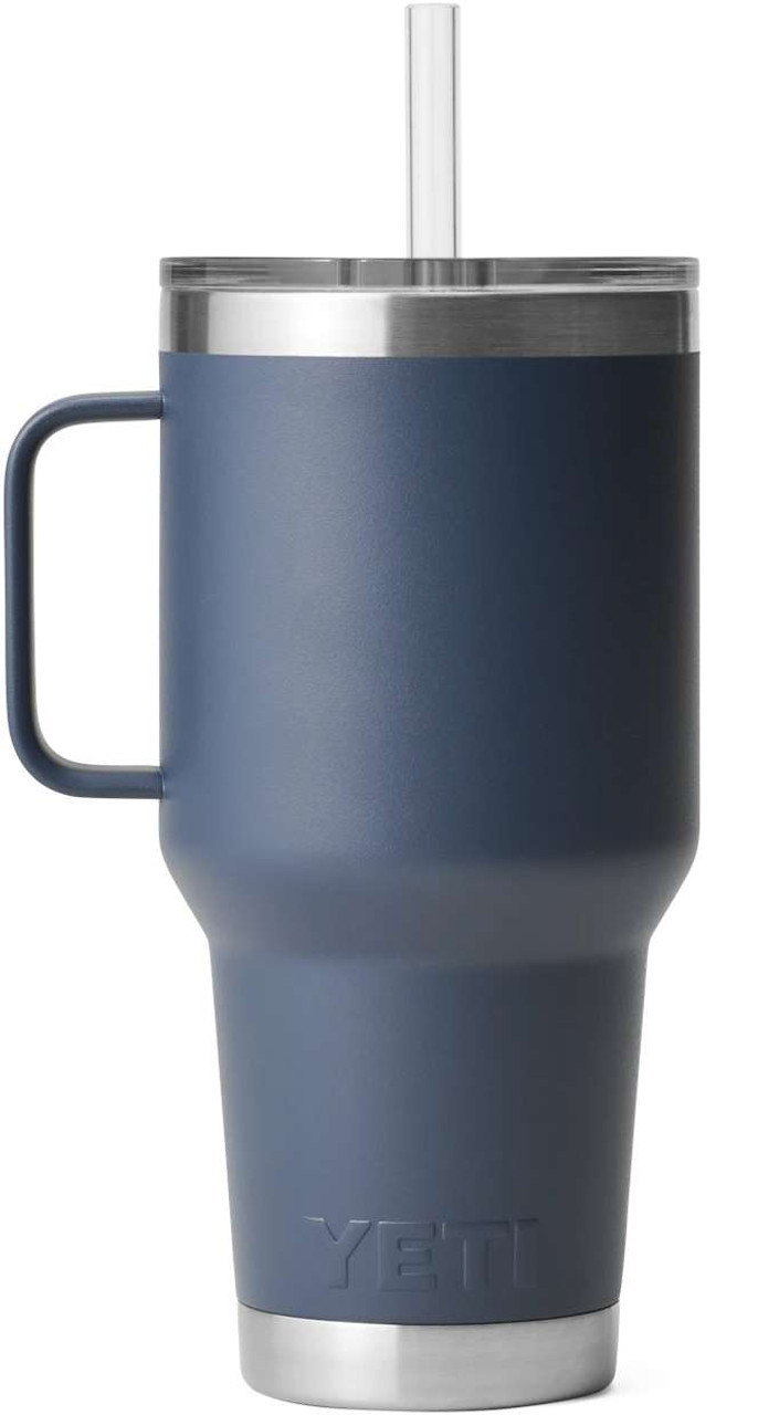  YETI Rambler 35 oz Straw Mug, Vacuum Insulated, Stainless  Steel, Navy: Home & Kitchen