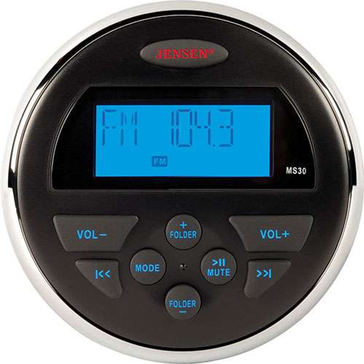 Jensen MS30 AM/FM/USB Compact Stereo - Blue Backlight - TackleDirect