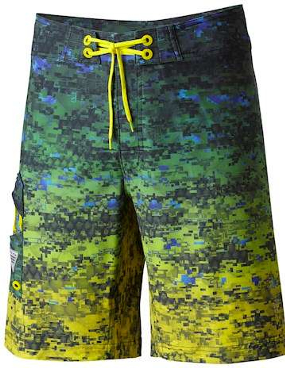 Columbia PFG Offshore Camo Fade Board Shorts - Green Mamba Dorado