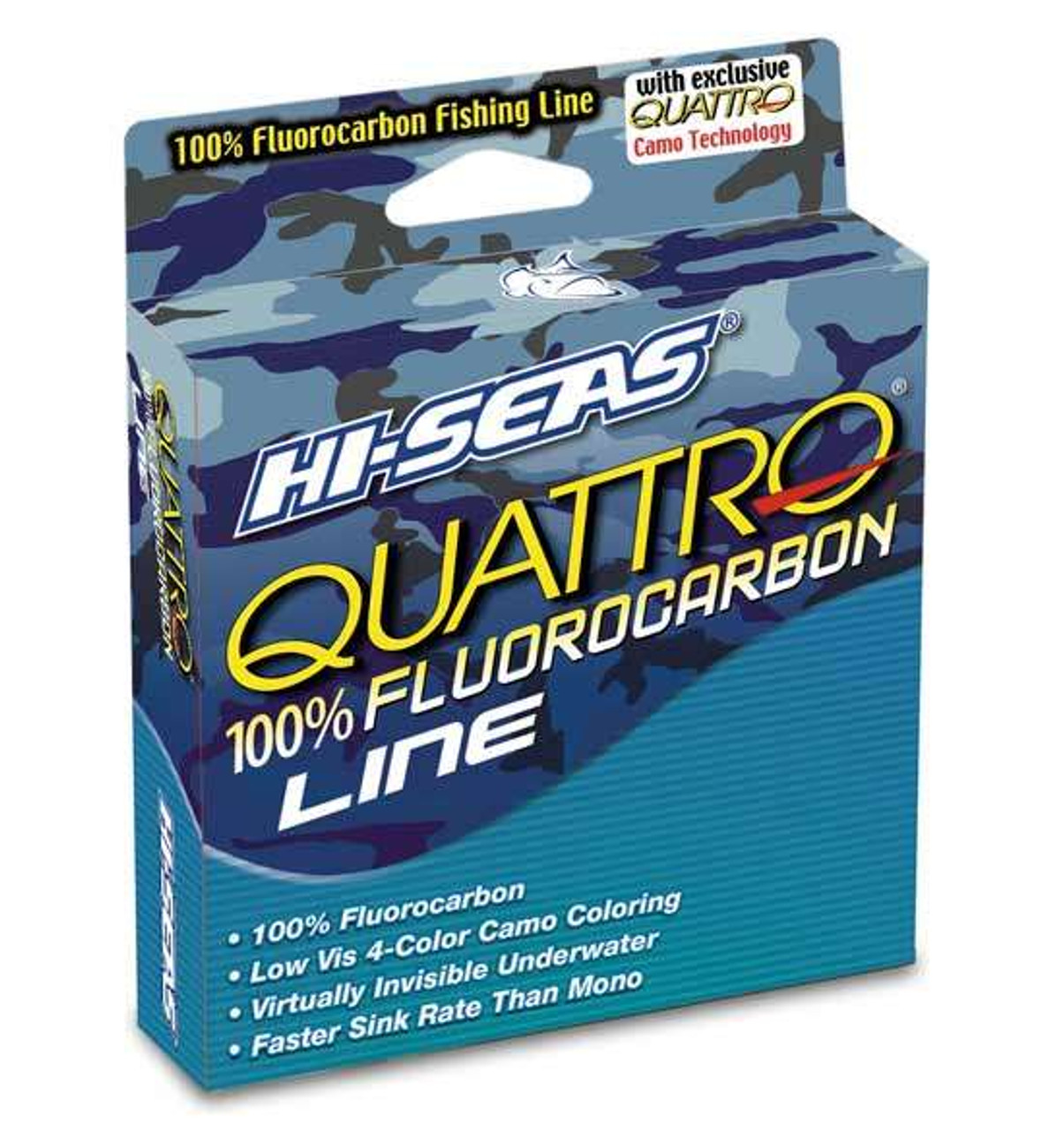 HiSeas Quattro Fluoro Camo Line 200yd Filler Spool TackleDirect