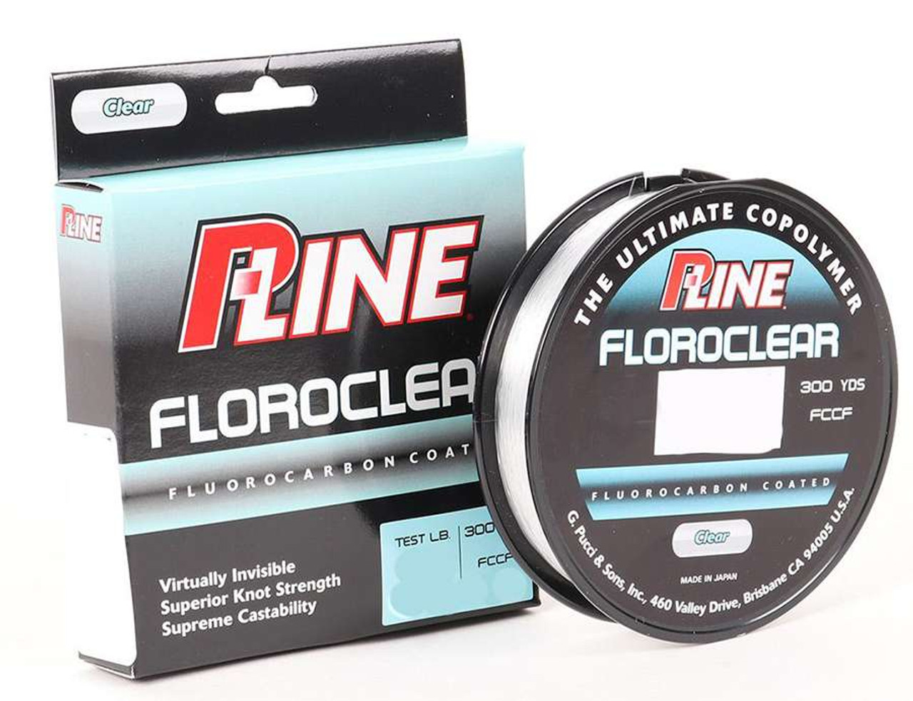 PLine Floroclear Fluorocarbon Coated Mono 25lb 260yds TackleDirect