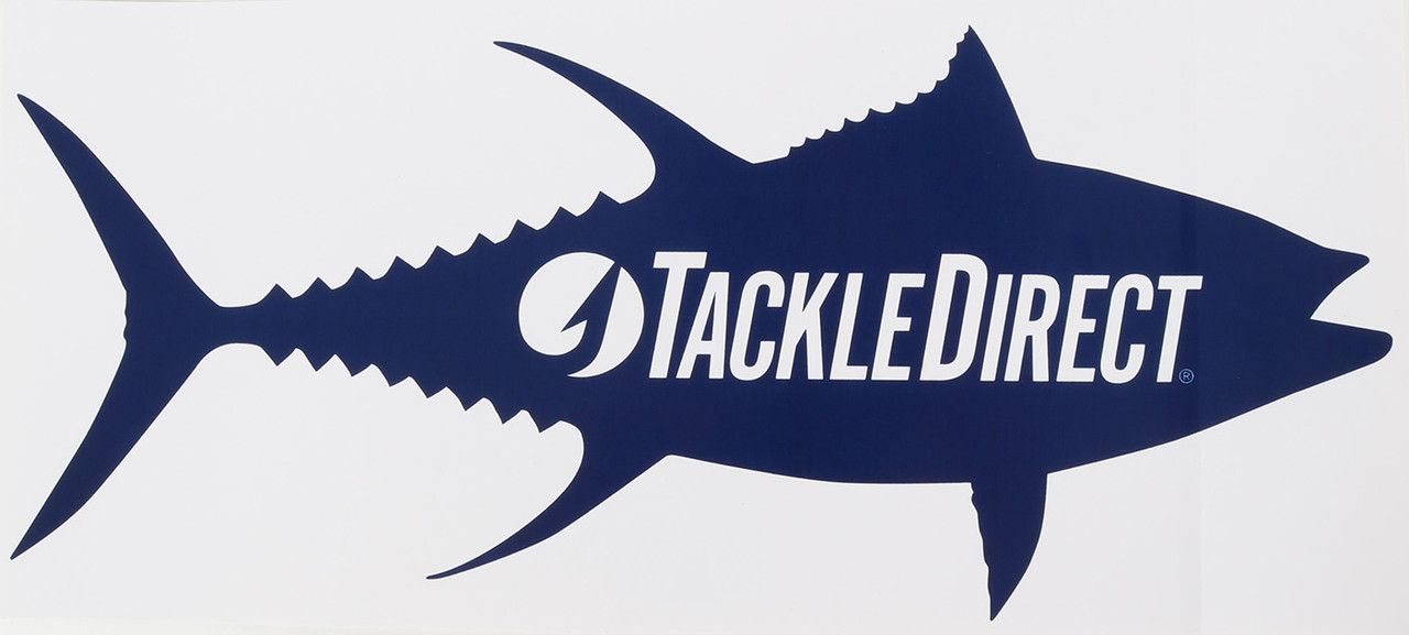TackleDirect Tuna Decal 10 inch Navy on White TackleDirect