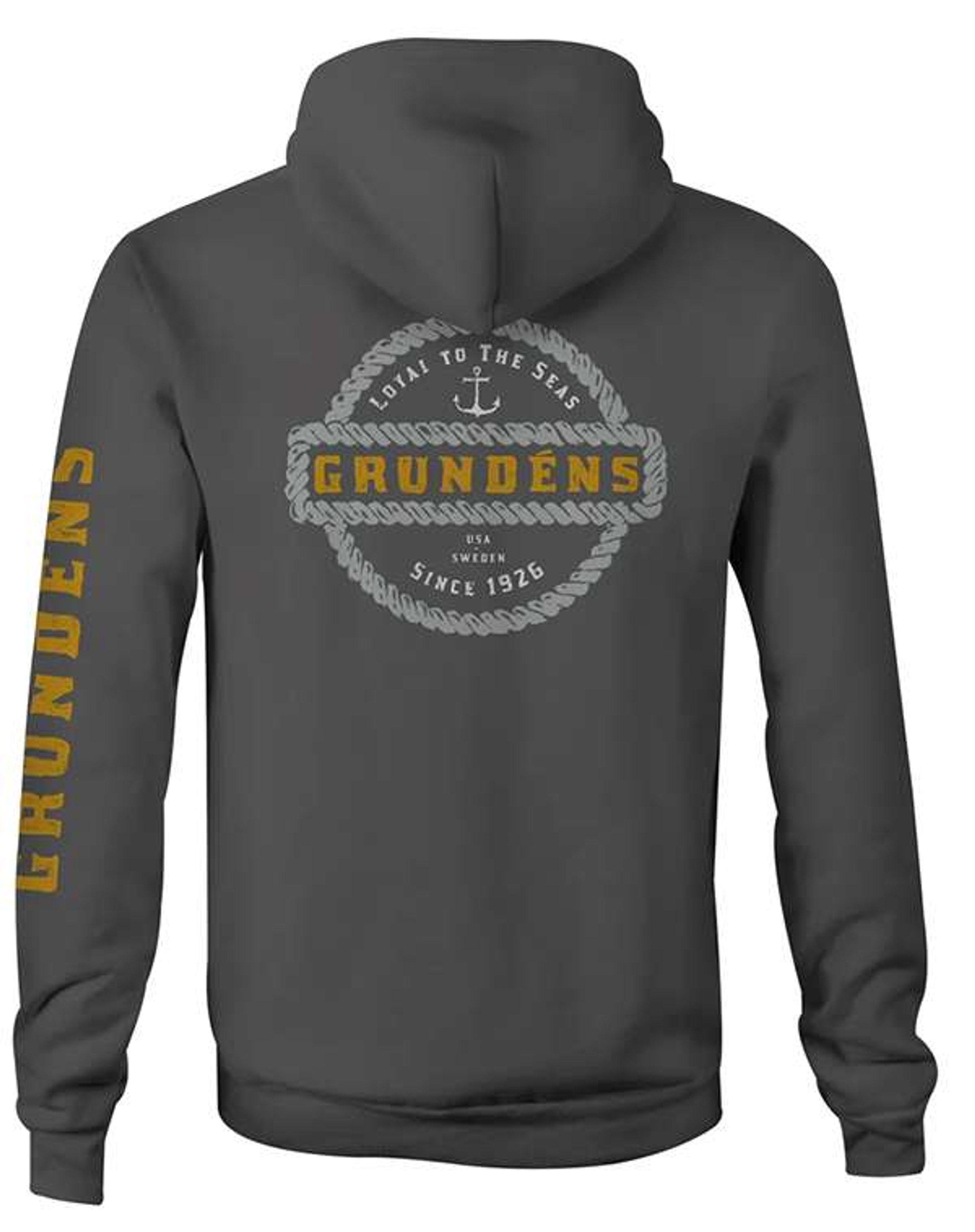 Grundens Rope Knot Hoodie - Iron Grey - TackleDirect