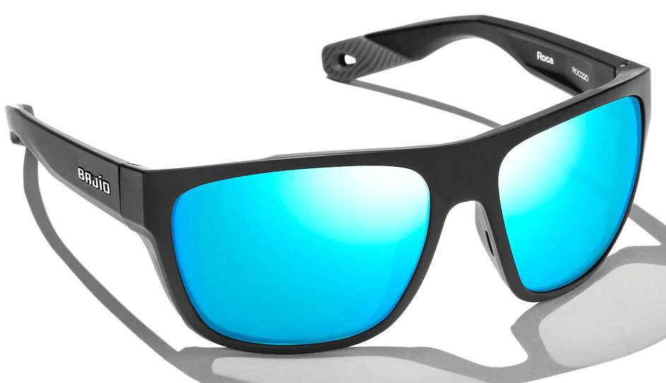 Bajio Roca Sunglasses Black Matte Frame/Blue Glass Lens