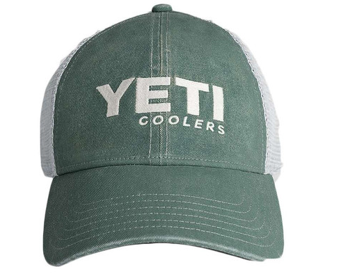 Yeti Coolers Washed Low-Pro Trucker Hat - Green - TackleDirect