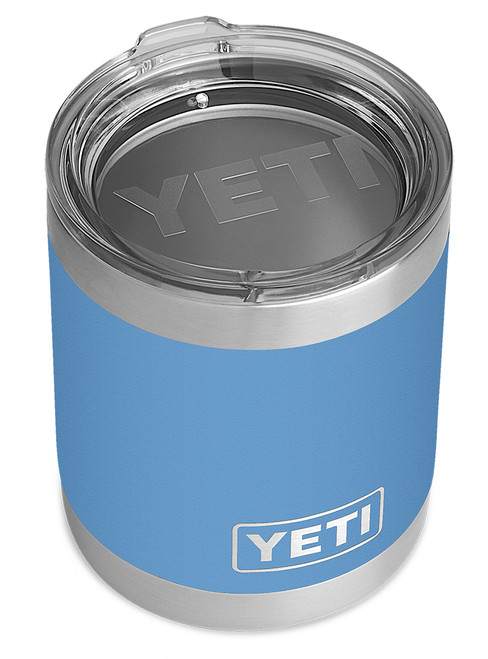 Yeti Rambler Lowball Cup 10 oz Stainless Steel & Blue with Lid - Brand New