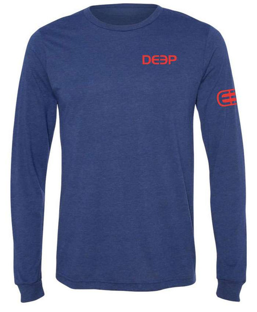 Deep Ocean Triblend Performance Long Sleeve Shirt - Navy 2XL