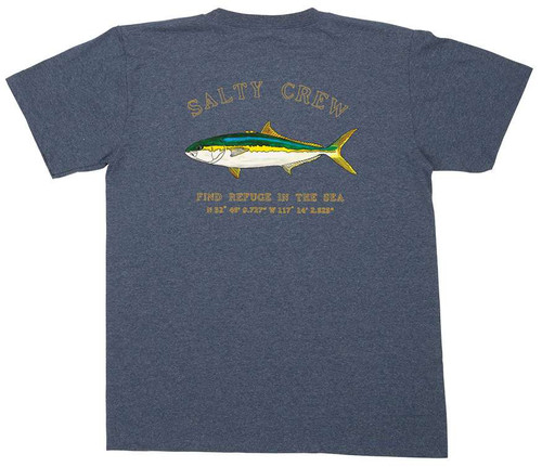 Salty Crew Mossback Short Sleeve T-Shirt - Navy Heather - L