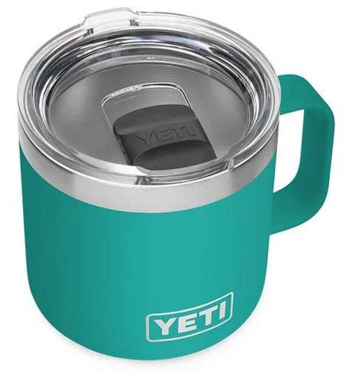 YETI Rambler 14oz Mug with Magslider Lid - Aquifer Blue - TackleDirect