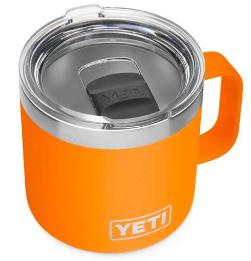 NEW Yeti Rambler 24oz Beer Mug King Crab Orange Magslider Lid