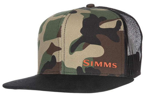 Simms Flat Brim Cap - Woodland Camo - TackleDirect