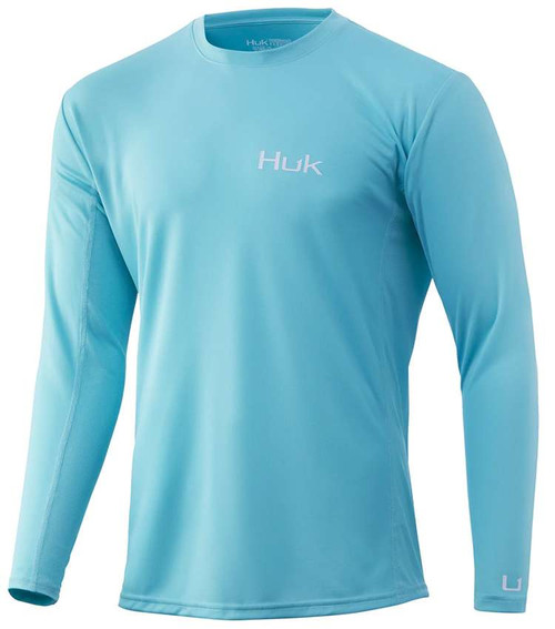 Huk Mens Icon Crew LS Fishing Shirt - TackleDirect