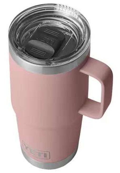 Got my hands on my first YETI today: 20oz Rambler Travel Mug w/ Strong Lid  in Sandstone Pink. Beyond ecstatic. : r/YetiCoolers