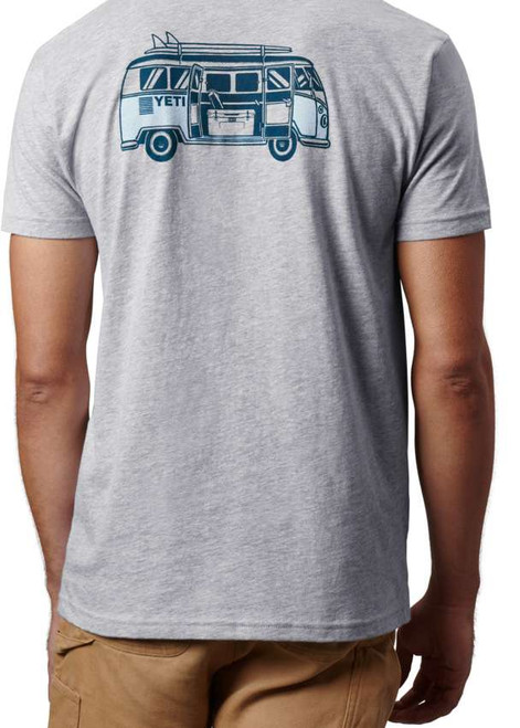 YETI Adventure Bus Short Sleeve T-Shirt - Heather Gray - 2X-Large