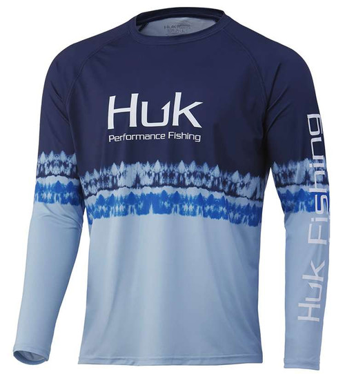 Huk Salt Stripe Pursuit Long Sleeve Shirt - Deep Ocean Blue - 3X-Large -  TackleDirect