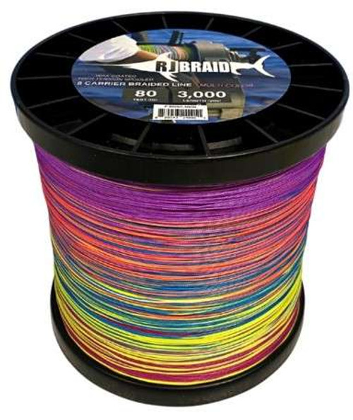 RJ Boyle Braided Line - Multi-Color 130lb - 3000yd - TackleDirect