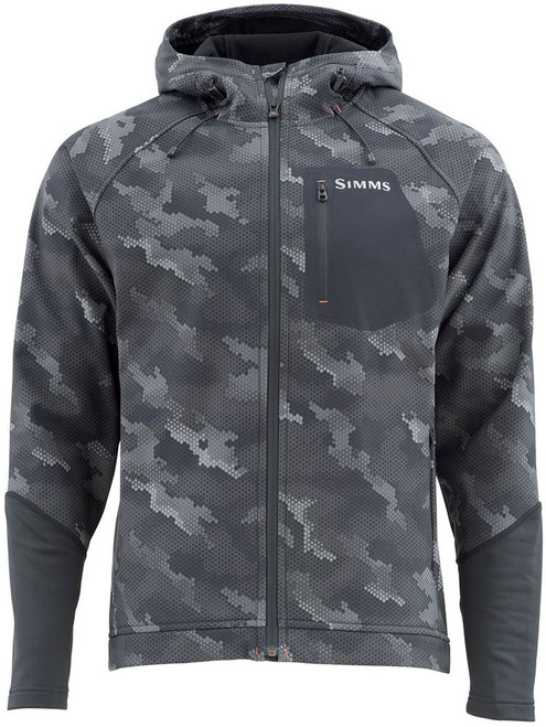 Simms Katafront Hoody - Hex Camo Carbon - Medium - TackleDirect