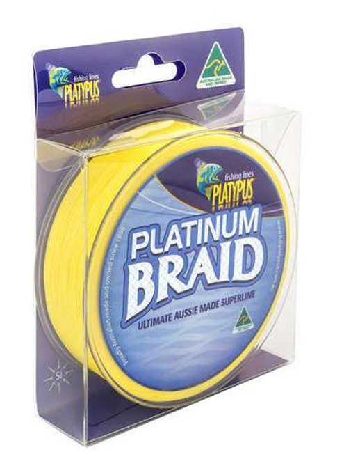 Platypus Platinum Braid Fishing Line - 10 lb X 125 yd - High Vis Yellow