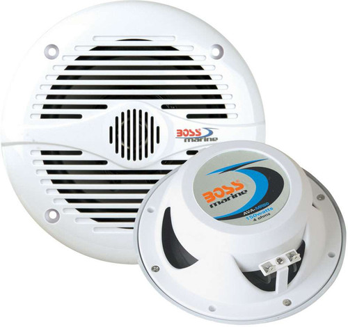 Boss Audio MR50 5.25in Round White Marine Speakers (Pair)