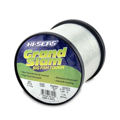 Hi-Seas Grand Slam Mono 1 lb. Spool Clear GSM-1-25CL