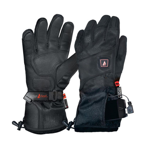 ActionHeat Women's 5V Battery Heated Snow Gloves - Black