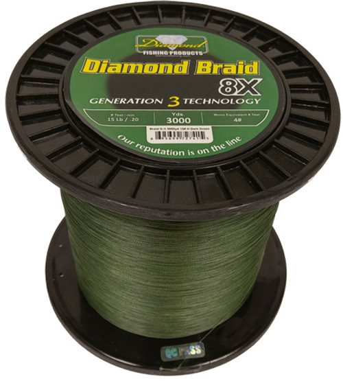 Diamond Braid Generation 3 Hollow Core Braided Line – White Water