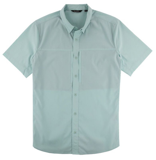 JB Langley Rockwell Short Sleeve Shirt - Light Blue - 2XL