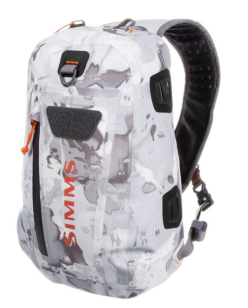 Simms Day Creek Z Fishing Sling Pack - Cloud Camo Grey - TackleDirect