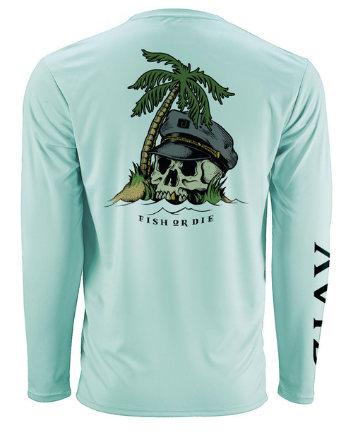 AVID Sportswear Fish or Die AviDry Long Sleeve Shirt - Seafoam - 2XL