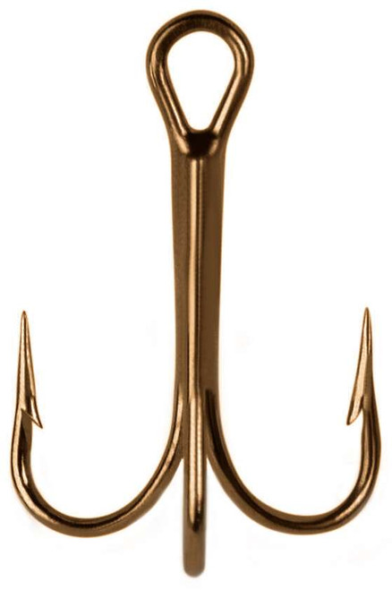 Mustad 3551 1-14 Bronzed Superior Treble Hook - Size 8