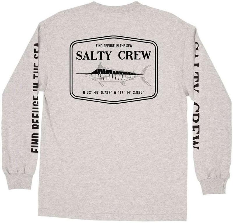 Salty Crew Stealth LS T-Shirt - Athletic Heather - TackleDirect