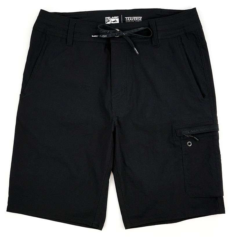 Pelagic Traverse Hybrid Fishing Short - Black - TackleDirect